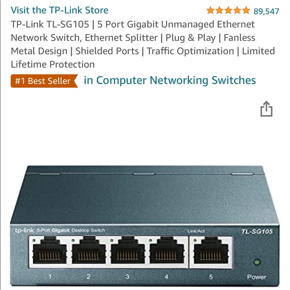 🏷TP-LINK 5 port Gigabit Ethernet network switch - Picture 4 of 4